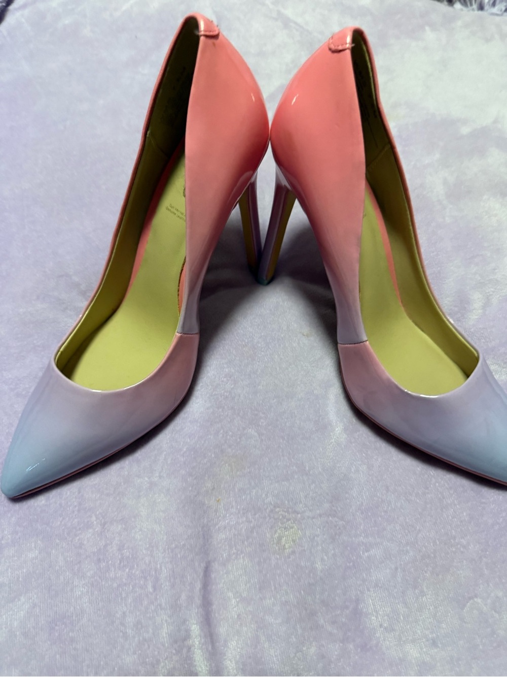 ALDO Women’s 7.5 Pink Ombré Genuine Leather Pointed Toe Stiletto Pumps